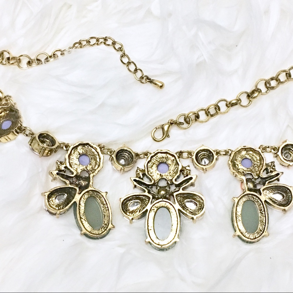 Multi Color Stone Statement Necklace - image 3